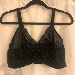 Silver & Black Lace Torrid Bralette